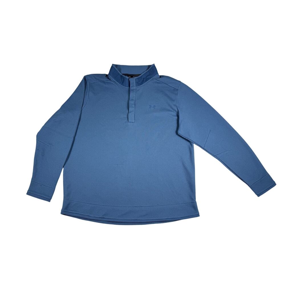 Under Armour UA Golf ColdGear 1/4 Zip Pullover Jacket Blue Men's Size 3XL Loose
